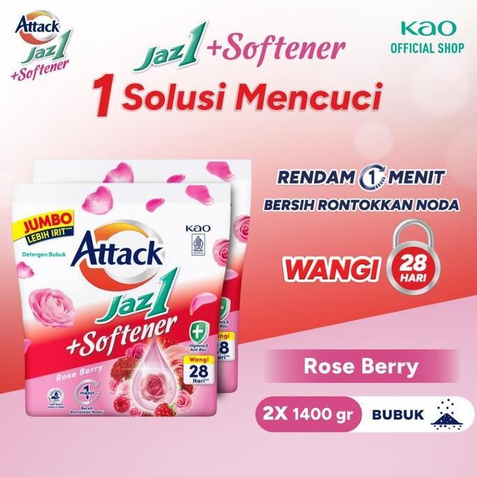 Attack Jaz1 Twinpack - Deterjen Bubuk Sabun Cuci Baju