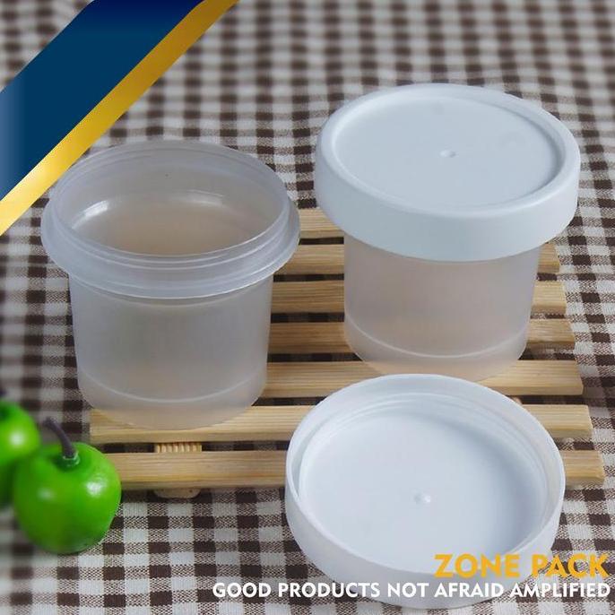 Kit- [10 Pcs] Ice Cream Cup + Tutup | Pot Jar Es Krim | Pot Jar Bunga Putih | Wadah Kemasan Lulur