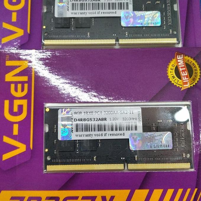 TERBARU - ram sodimm V-Gen ddr4 8gb 3200Mhz