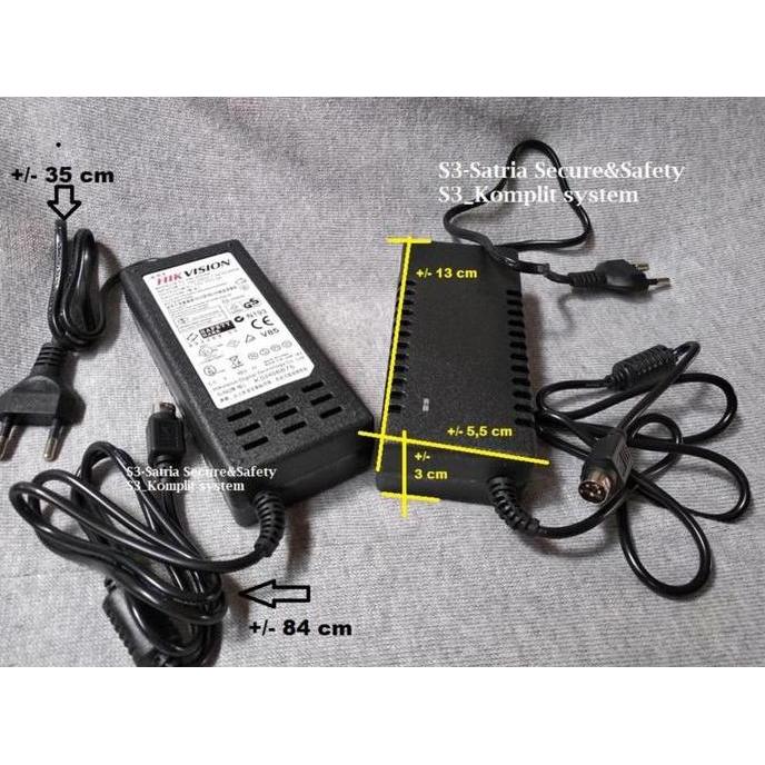 Scrt- Adaptor 12V 3A 4 Pin Dvr Adaptor Nvr Cctv / Adapter Hikvision Avtech 3A 3,33A Menggunakan 12V 