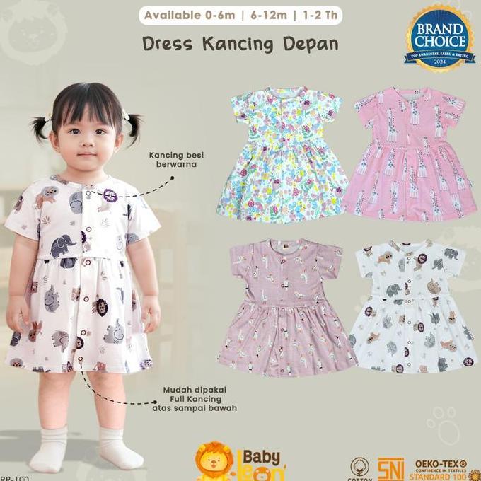 Promo BABY LEON Dress Bayi Perempuan Baju Bayi Perempuan Baju Anak Perempuan Dress Anak Perempuan Ka