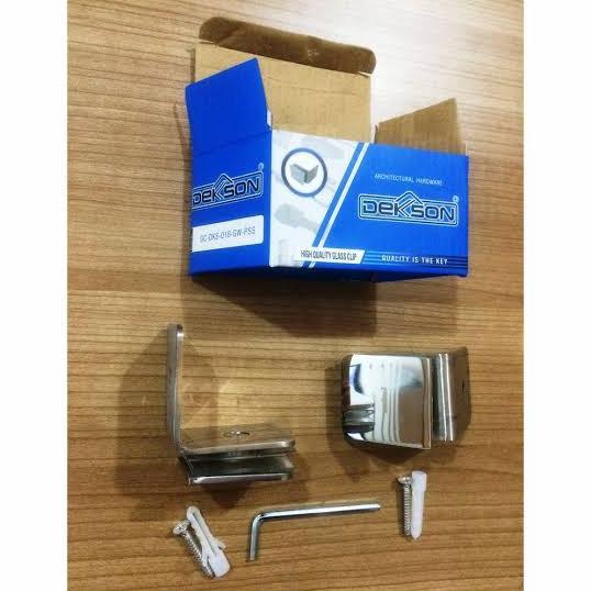 GLASS CLIP L DEKSON I GLASS CLIP DEKSON GC018 GW PSS I JEPITAN KACA KE TEMBOK MERK DEKSON