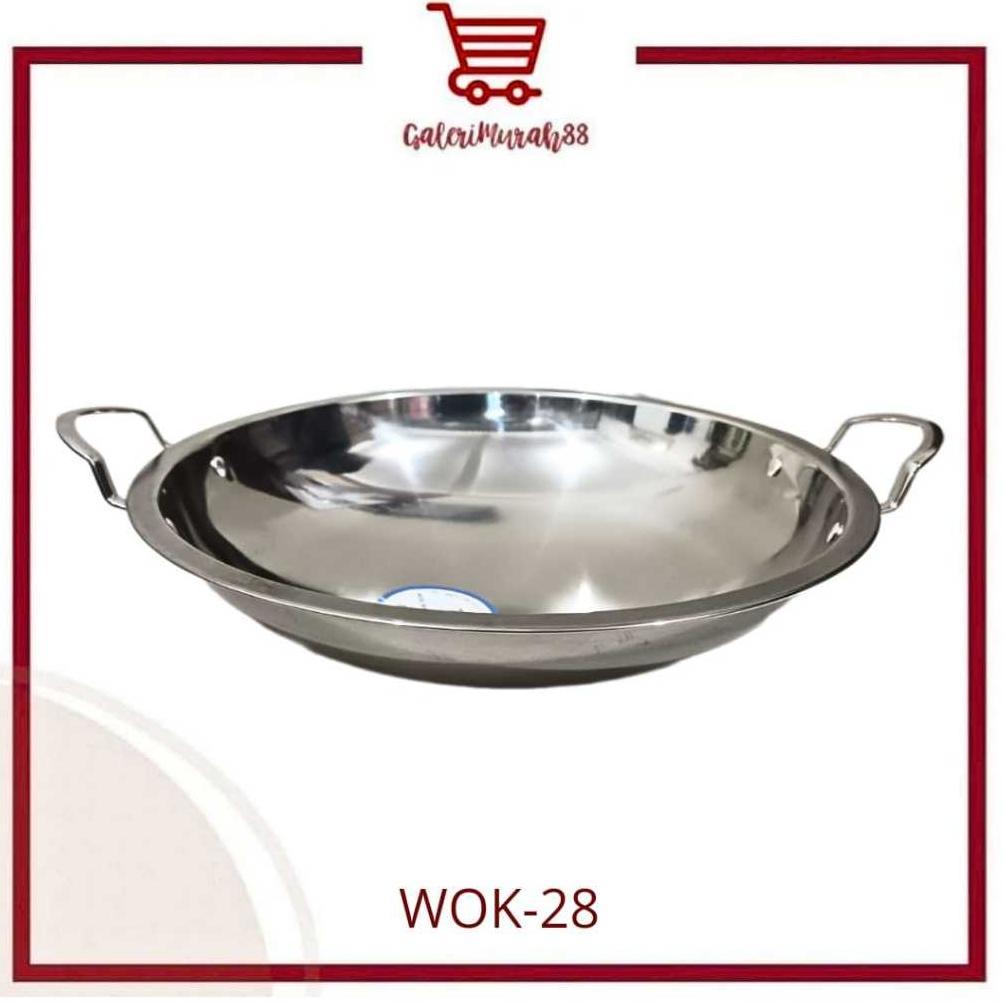 TERMURAH WAJAN MINI STAINLESS STEEL BMW / WAJAN PENGGORENGAN KUALI MINI WOK PAN KATEL BAR STAINLESS 