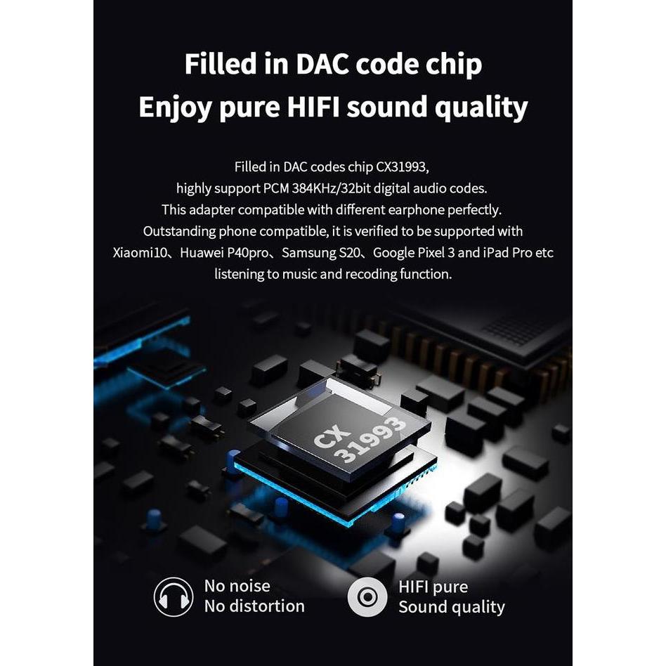 Jcally JM6 DAC CX31993 Type C to 3,5mm Converter alt Ja04 JM04 Pro