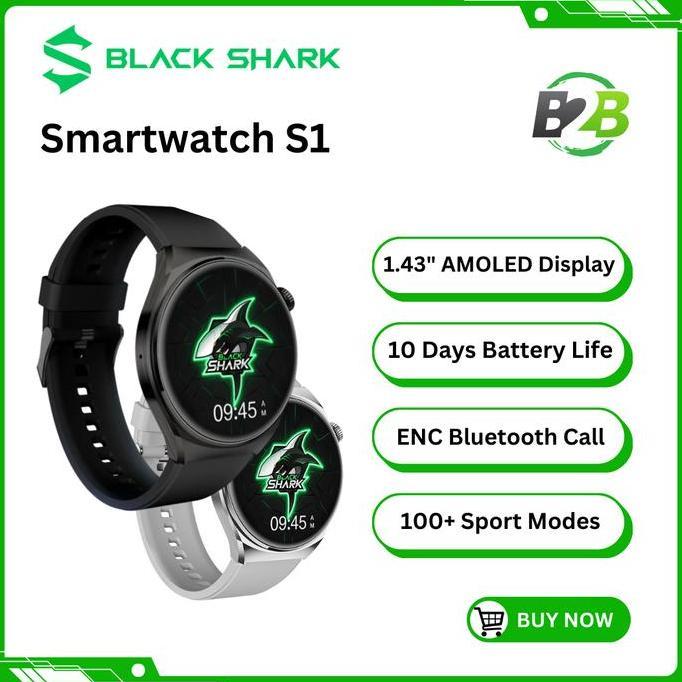 Black Shark S1 Smartwatch Amoled Display 100+ Sports Modes Blackshark