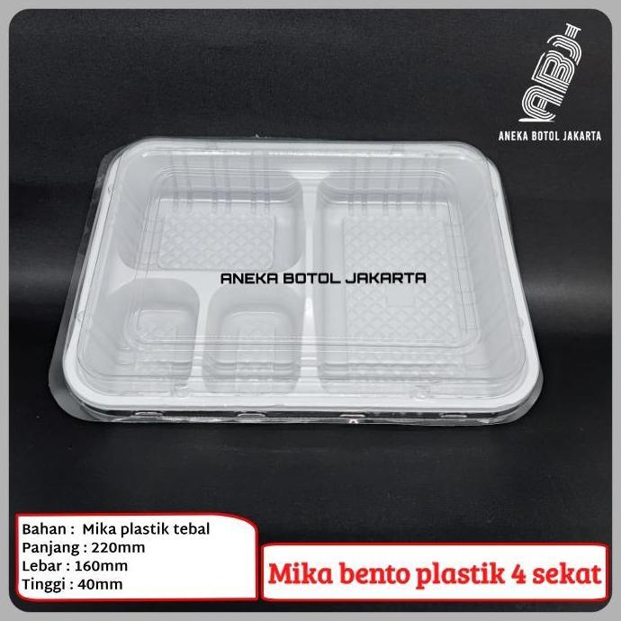 Mika plastik bento 4 sekat / mika bento 4 sekat RTR 224