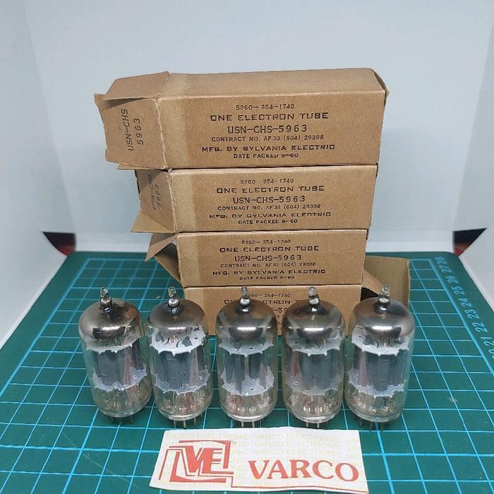 lampu tabung tube CHS 5963 / 12AU7  SYLVANIA USA