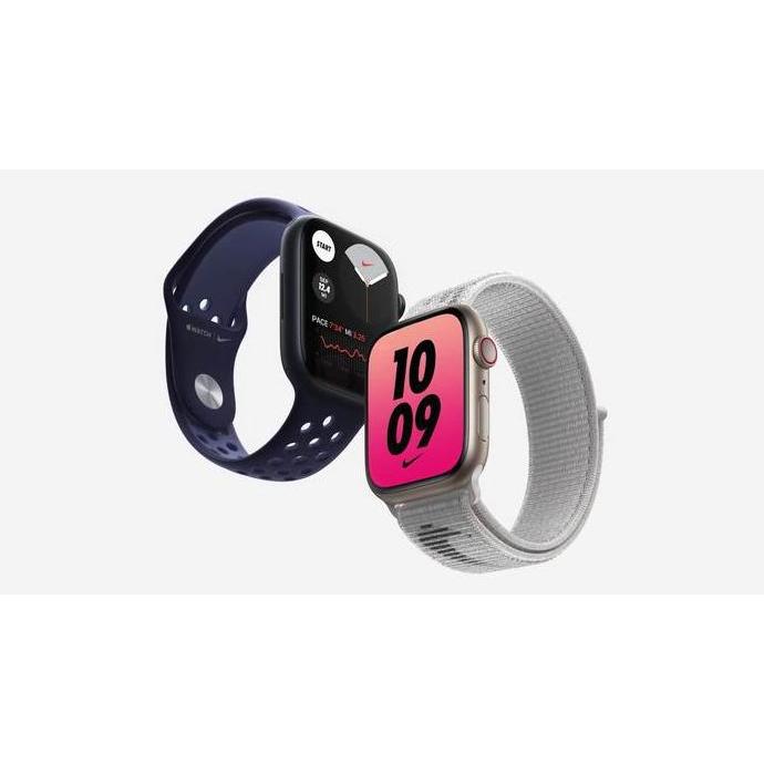Apple Watch Series 7 2021 41Mm 45Mm Nike + Crimson Navy Black Platinum