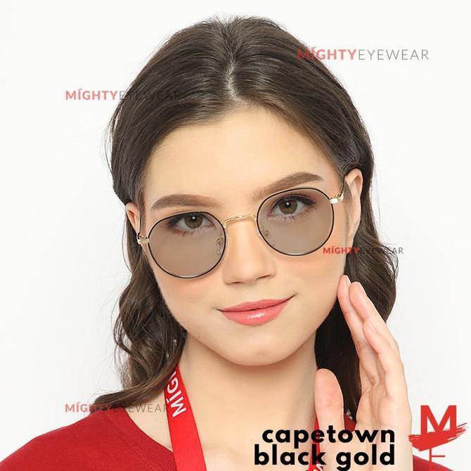 ORIGINAL KACAMATA ANTIRADIASI PHOTOCHRO BLUERAY CAPETOWN BLACK GOLD wanita READY STOCK