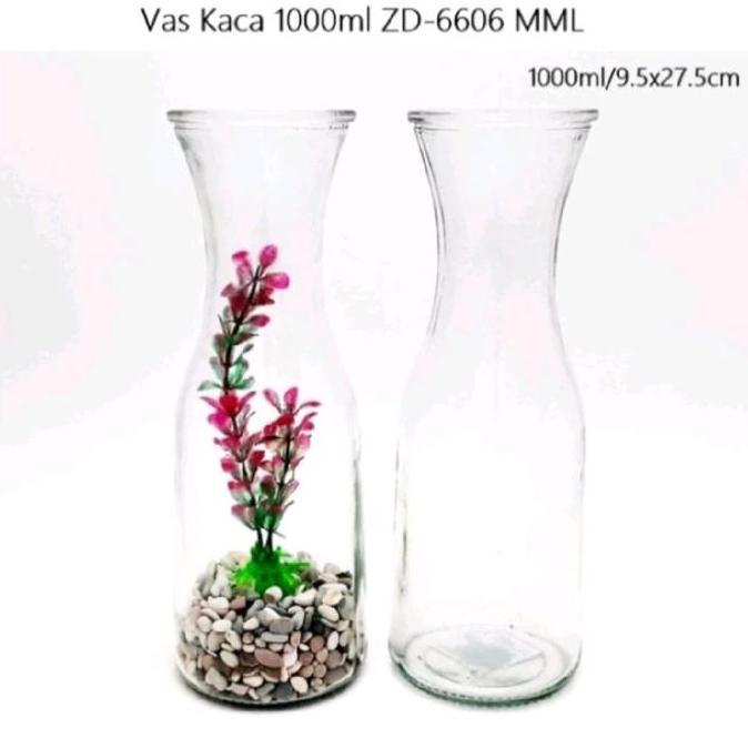 PENGIRIMAN CEPAT VAS BUNGA KACA BENING TINGGI BESAR MINIMALIS AESTHETIC / VAS KACA TABUNG BUNGA MAWA