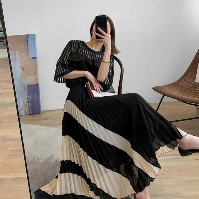 (Terbaru) Maxi Skirt / Rok Plisket Panjang Dewasa Korean Style Rok Korea Muslim Bestseller