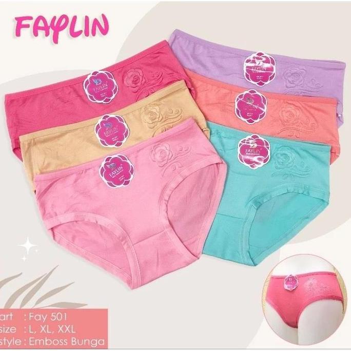 12 PCS CD ANAK PEREMPUAN |FAYLIN | Celana dalam wanita embos bunga|RANDOM |SD SMP SMA