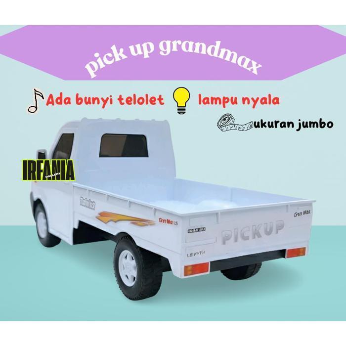 IRFANIAGALLERY MAINAN ANAK PICK UP GRANDMAX LAMPU NYALA MUSIK TELOLET NYALA UKURAN JUMBO, MINIATUR G