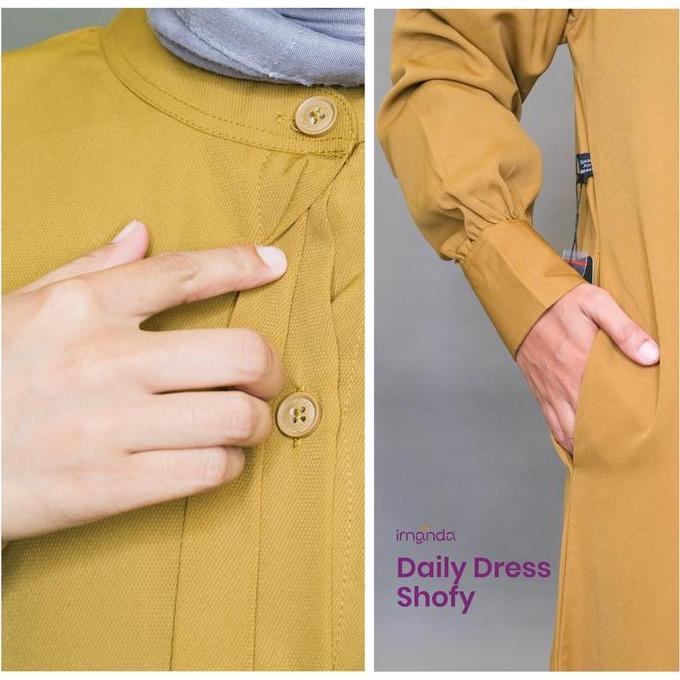 Irnanda Gamis Polos Wanita Shofy Madeline Premium Dailydress