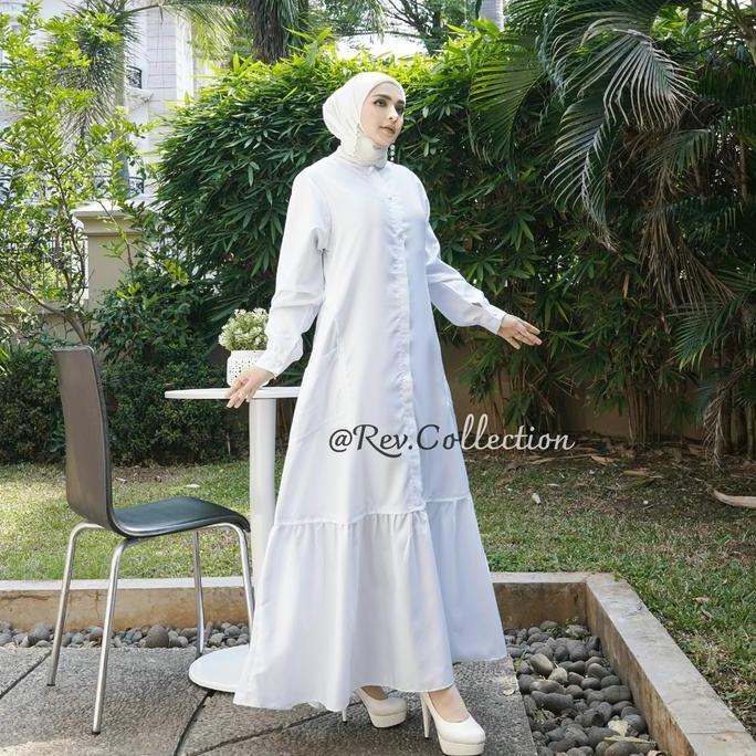 Baju Gamis Putih Polos Wanita Baju Gamis Umroh Haji Busana