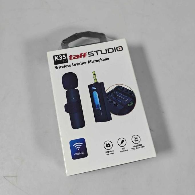 QWEENSATRU - K35 PRO CLIP-ON HP WIRELESS MIC VLOG KARAOKE WAWANCARA