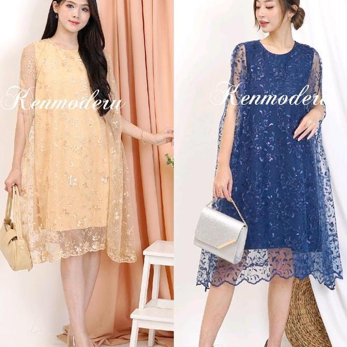 K122 Dress Wanita Pesta Korean Style / Dress Kondangan Elegan Simple / Baju Pendek Wanita Kekinian /