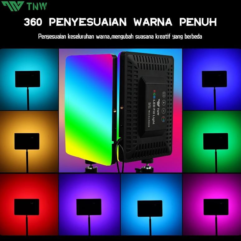 TNW Lampu RGB Lampu FotoLed RGB Lampu LightingHP Kamera Lighting Studio+Tripod Lampu Konten Kreator