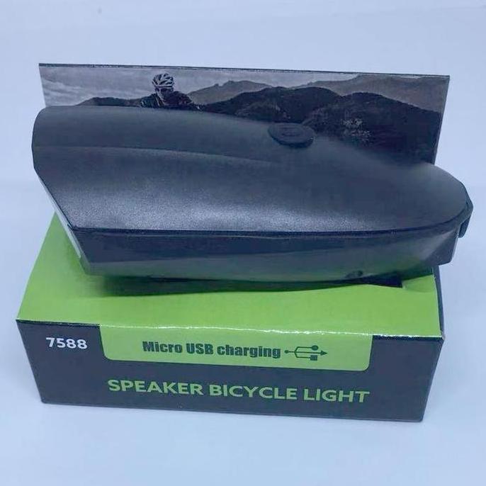 Promo Lampu depan Sepeda LED di cas + Klakson XPG 250 Lumens / lampu sepedah COD