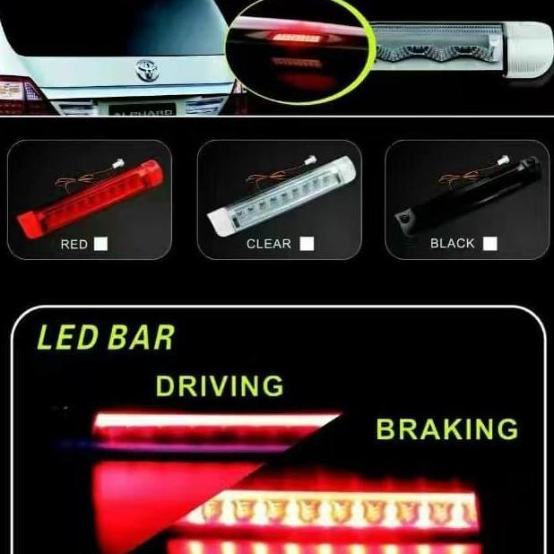 lampu spoiler Toyota alphard