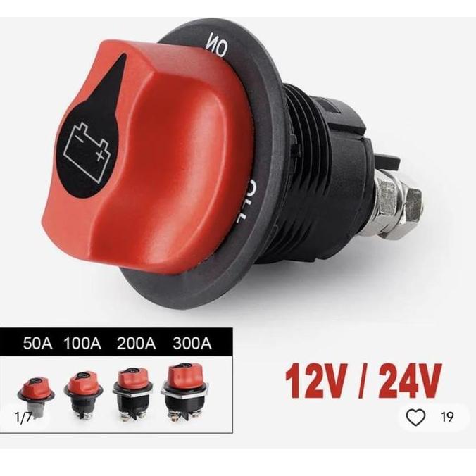 100A SAKELAR PEMUTUS CUT OFF BATERAI MOBIL ISOLATOR PEMUTUS DAYA ORIGINAL DAN TERPERCAYA