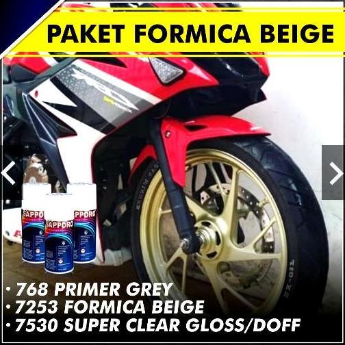 TERMURAH - SAPPORO 7253 FORMICA BIEGE PAKET 3STEP 3KLG.CAT VELG,BODY MOTOR