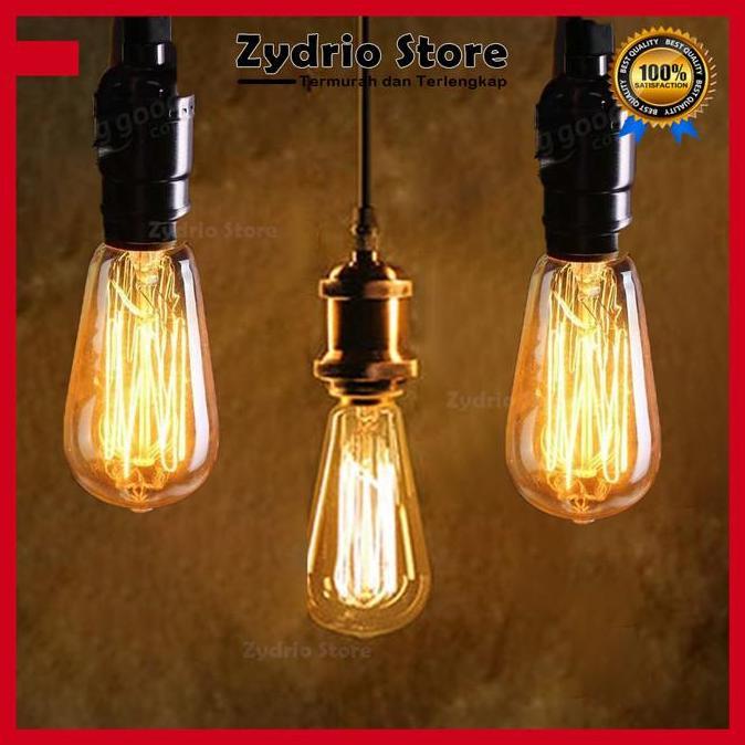 Lampu Bohlam Edison Filament Pijar 40Watt 60Watt Kafe Restoran Vintage