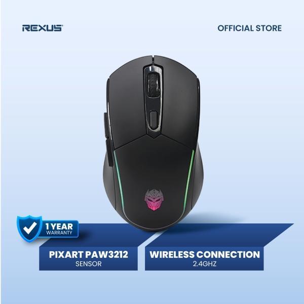 [Exclusive Shopee] Rexus Sh10 Mouse Gaming Wireless Rechargeable Baterai Rgb