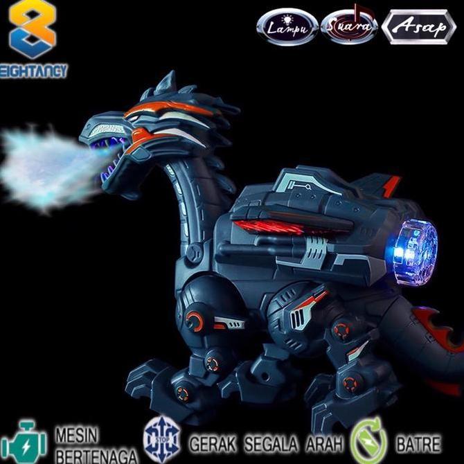 8T  BRO1324  BO ANIMALS DINO NAGA THUNDER ROBOT DINOSAURUS NAGA ASAP DINO BATRE BERJALAN LAMPU DAN S