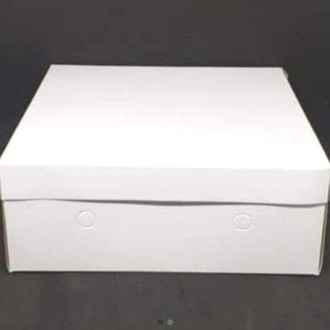 Bestone- Kotak Dus Kue 50 x 50 Tinggi 15 cm Wadah Roti Cake Tebal 50cm Putih