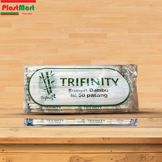 Bestone- Sumpit Bambu + Tusuk Gigi - Isi 50 Pasang / Sumpit Higienis / Sumpit Panda Trifinity