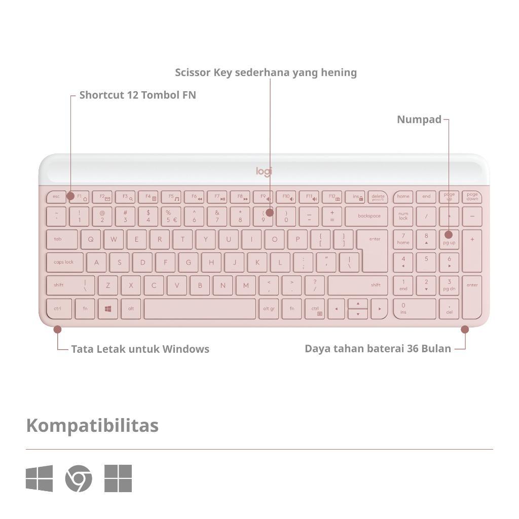 Logitech Mk470 Slim Wireless Combo Keyboard & Mouse