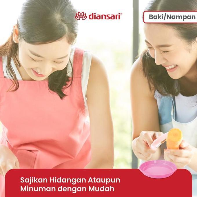 Bestone- DIANSARI - Baki/Nampan Plastik Cantik Bulat Polos