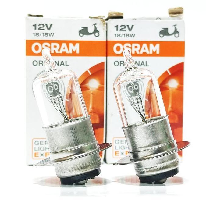 Promo BOHLAM DEPAN MOTOR OSRAM HALOGEN BEBEK MATIC 18 25 32 WATT ASLI OSRAM Diskon
