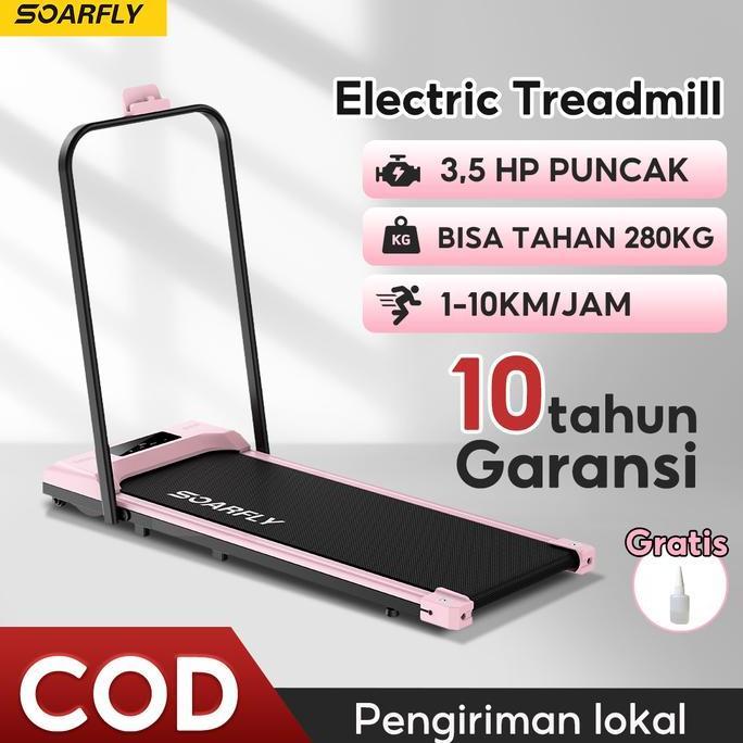 Garansi SeumurSOARFLY Treadmill Elektrik Multifungsi 12 KM/H Walking & Running Pad Peralatan Olahrag
