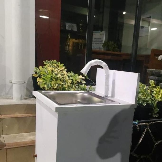 Wastafel Portable Cuci Tangan Kran Sensor Otomatis