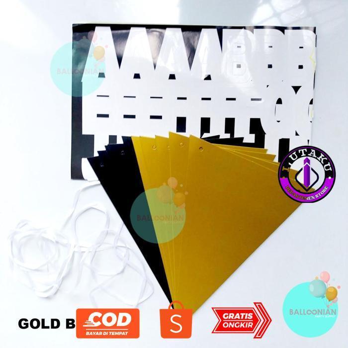 IJUTAKU KING BLACK GOLD CHAIN DEKORASI SET/DEKORASI ULANG TAHUN/BALON ULANG TAHUN/PAKET DEKORASI ULA