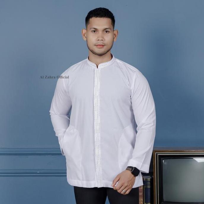 AL ZAHRA Koko Pria Putih Dewasa Bordir AZ-2174