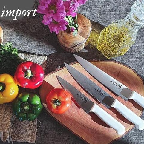 IMPORT PREMIUM QUALITY) Pisau Dapur Kitchen Knife Casa Royale - WHITE SERIES
