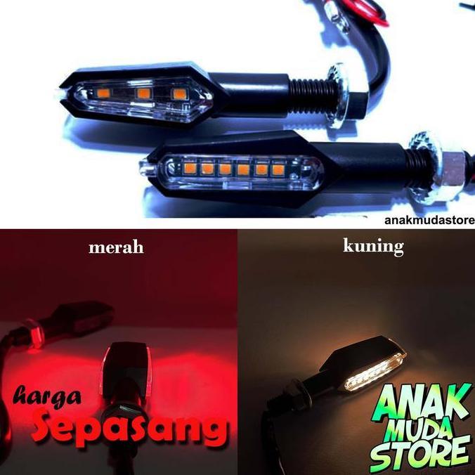 Promo Lampu Sein Sen LED 2 Sisi new Mini Vixion old megapro Cb150 NVL KLX Diskon