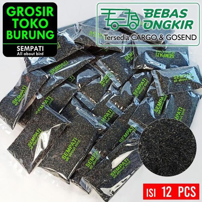 SEMPATI GROSIR Nigger Seed Biji Niger Hitam Sempati 250 Gram Isi 12 Organic Black Seed Pakan Burung 