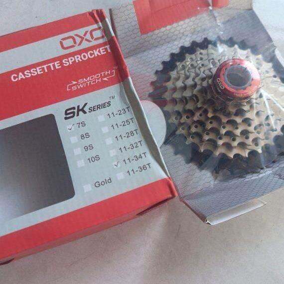 SPROCKET OXO 7 SPEED 11 - 34T SLOP CASSETTE ORIGINAL DAN TERPERCAYA