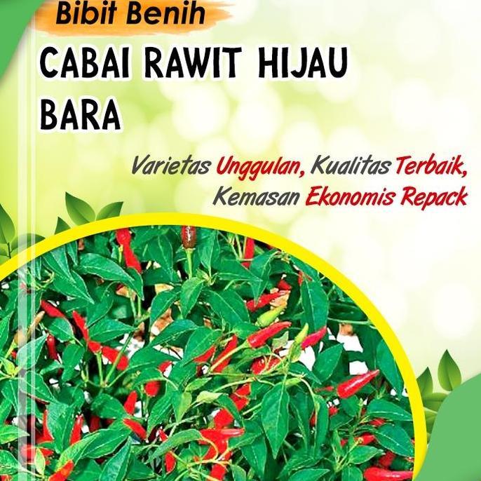 15 biji benih sayuran cabe rawit hijau bara unggulan