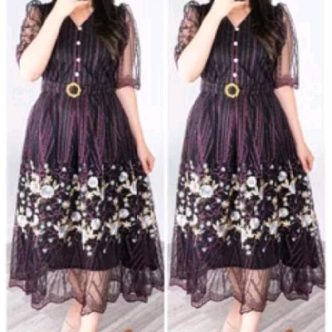 Dres BKK Tile bordir Brokat tile Cantik