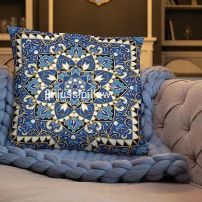 Bantal Sofa + Cover Print 40X40 Motif Mediteranian Turkish Boho Kode 382