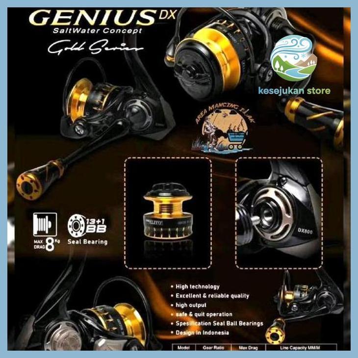 (PANCING) REEL MINI UL  ELITO GENIUS DX 500 & 800 POWER HANDLE ,  SEAL WATER PROFF KONSEP , COCOK UN