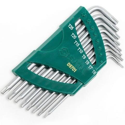 SATA KUNCI L BINTANG 8 PCS LUBANG - TAMPER T6-T25 - 09701