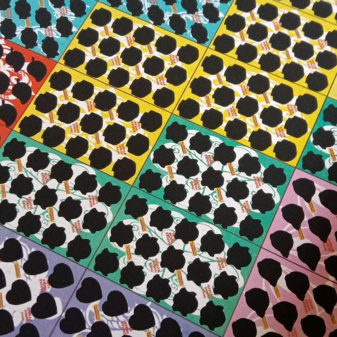 MAINAN ANAK KERTAS GOSOK-GOSOK ZONK TENGKORAK ISI 2000PCS 15 TITIK TERBARU