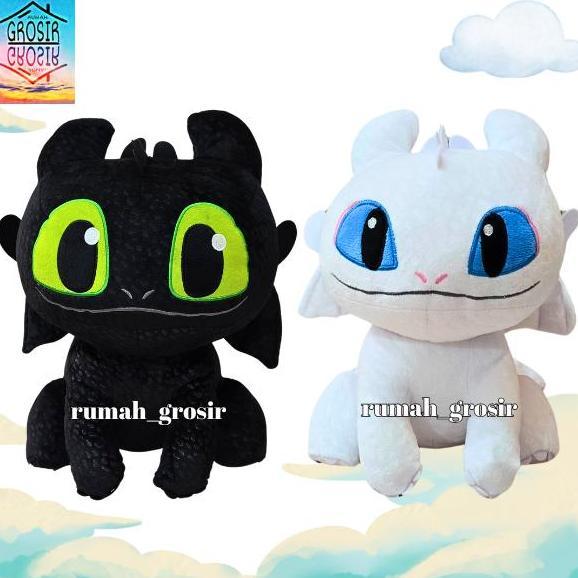 Boneka Toothless Night Fury Dragon Naga Boneka Dolls SAR