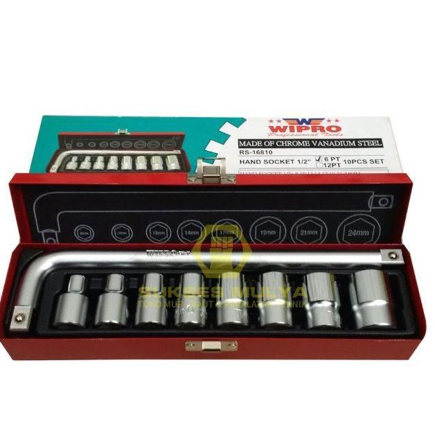 WIPRO RS-16810 Kunci Sok 10 Pcs Kunci Shock Set Socket Wrench Set